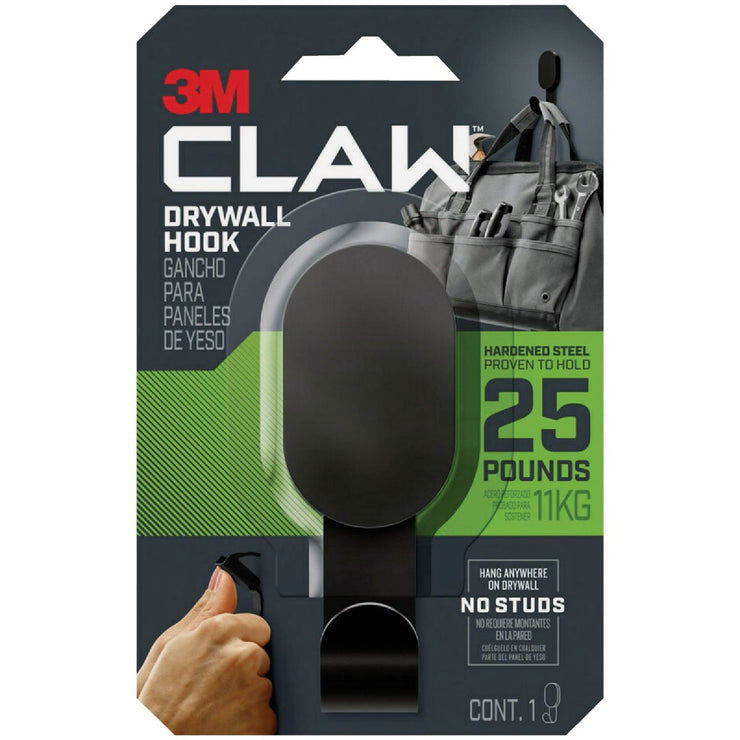 Image of 3M Claw 25 Lb. Black Drywall Hook
