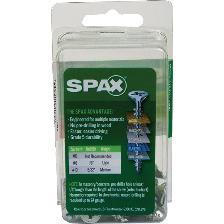 Image of SPAX 10 x 1 In. Flat Head Unidrive (Combo Drive) Zinc (Interior) Wood Screw (20-Count)