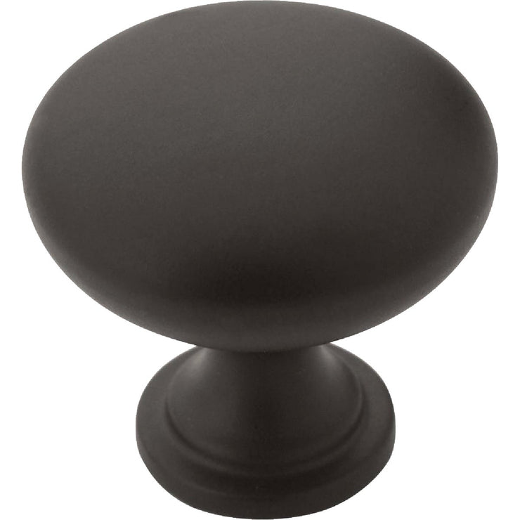 Image of Amerock Edona 1.25 In. Dia. Round Matte Black Cabinet Knob (10-Pack)