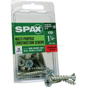 Image of SPAX 10 x 1-1/4 In. Flat Head Unidrive (Combo Drive) Zinc (Interior) Wood Screw (20-Count)