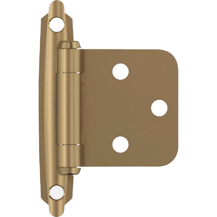 Image of Amerock Champagne Bronze Variable Overlay Self Closing Face Mount Cabinet Hinge (2-Pack)