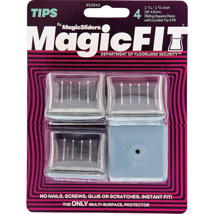 Image of  Magic Sliders Magic Fit 1-7/16 In. - 1-5/8 In. Square Slider (4-Pack)