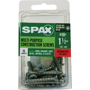 Image of SPAX 10 x 1-1/2 In. Flat Head Unidrive (Combo Drive) Zinc (Interior) Wood Screw (15-Count)