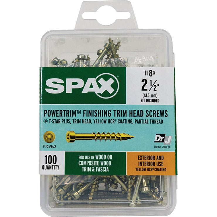 Image of SPAX 8 x 2-1/2 In. PT HCR (Exterior Rated) Yellow Trim Screw (100-Count)
