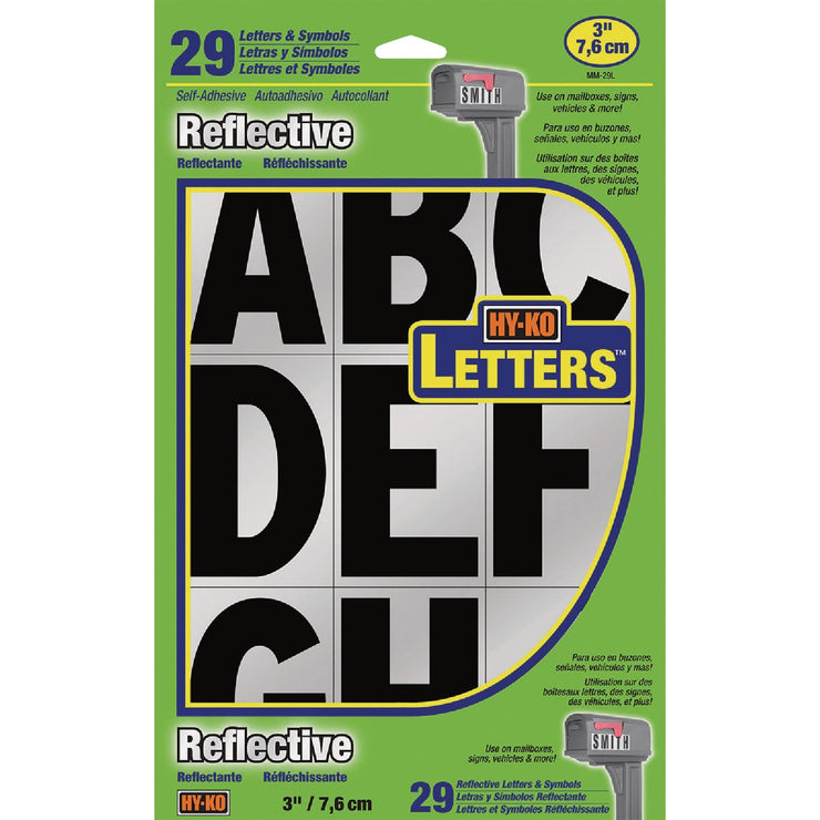 Image of Hy-Ko 3 In. Reflective Letter Set