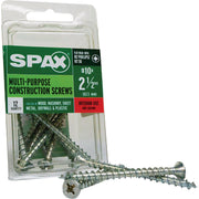 Image of SPAX 10 x 2-1/2 In. Flat Head Unidrive (Combo Drive) Zinc (Interior) Wood Screw (12-Count)