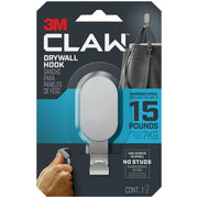 Image of 3M Claw 15 Lb. Silver Drywall Hook