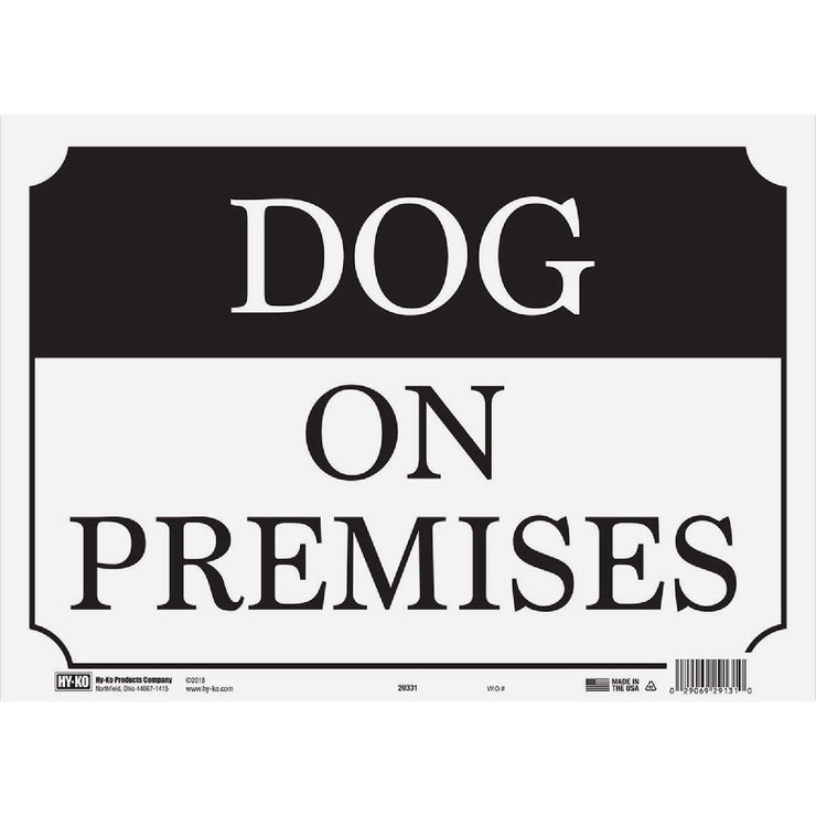 Image of Hy-Ko Sign, Dog on Premises