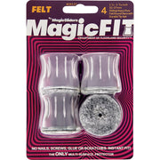Image of Magic Sliders Magic Fit 1-1/4 In. - 1-7/6 In. Round Felt Furniture Leg Cup (4-Pack)