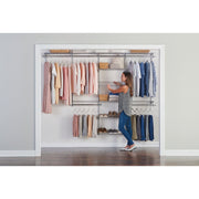 Image of Rubbermaid Configurations Wire Deluxe 4 Ft. to 8 Ft. Closet No-Cut  Adjustable Kit