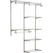 Image of Rubbermaid Configurations Wire Deluxe 4 Ft. to 8 Ft. Closet No-Cut  Adjustable Kit