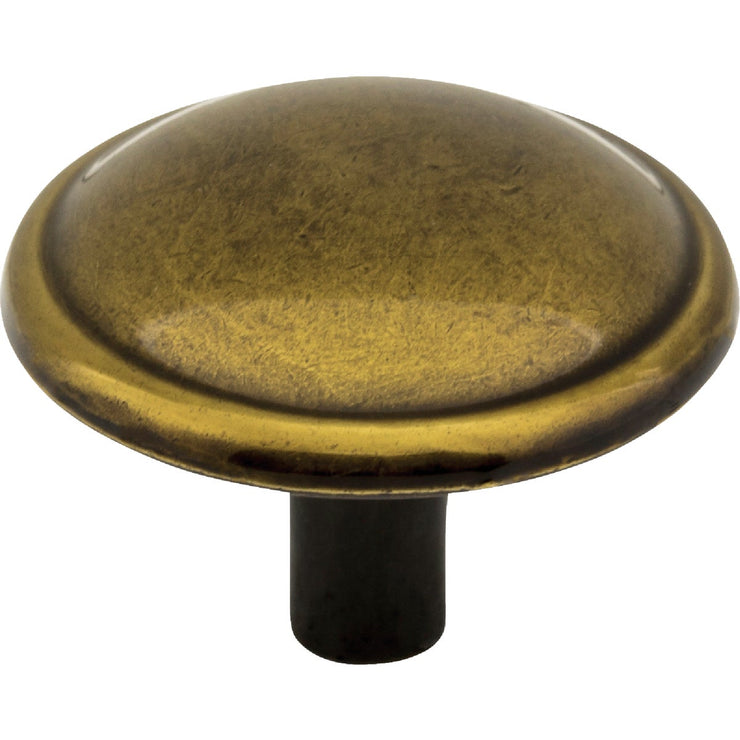 Image of Elements Kingsport 1-1/4 In. Diameter Brushed Antique Brass Mushroom Knob
