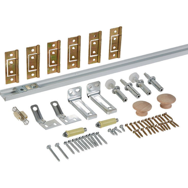 Image of National Hardware 60 In. White Folding Door Hardware Set
