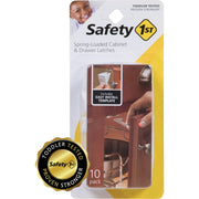 Image of Safety 1st Spring-Loaded Cabinet & Drawer Latch (10-Count)