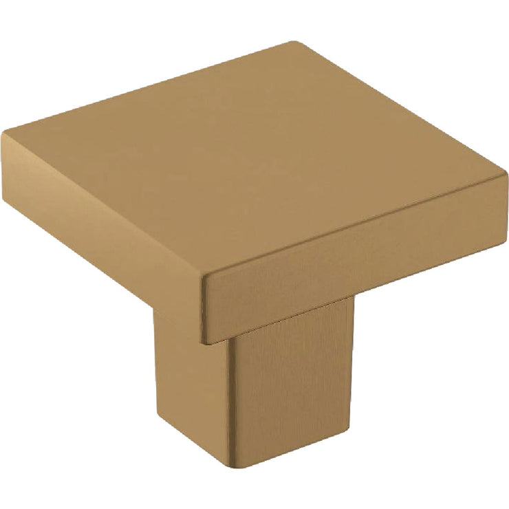 Image of Amerock Monument 1.1875 In. Square Champagne Bronze Cabinet Knob