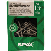 Image of SPAX 9 x 1-1/2 In. Flat Head T-20+ 304 Stainless Steel (Exterior Rated) 1 Lb. (155-Count)
