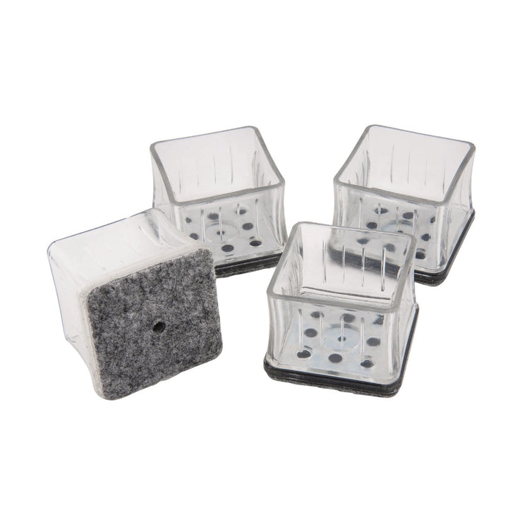 Image of Magic Sliders Magic Fit - 1-1/4 In. - 1-3/8 In. Square Felt Furniture Leg Cup (4-Pack)
