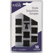 Image of KasaWare 1 In. Diameter Matte Black Flared Foot Square Knob (10-Pack)