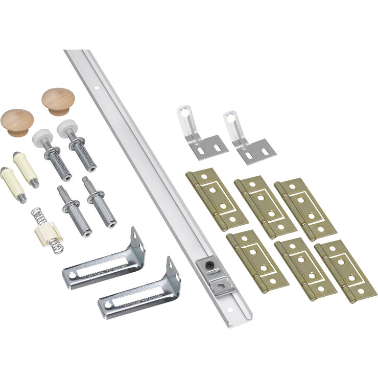 Image of National Hardware 72 In. White Folding Door Hardware Set