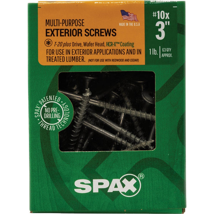 Image of SPAX 10 x 3 In. Wafer Head T-20+ HCR-X (Exterior Rated) Cabinet Screw 1 Lb. (63-Count)