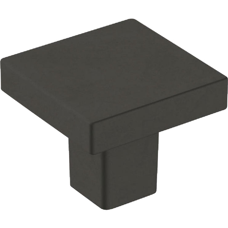 Image of Amerock Monument 1.1875 In. Square Matte Black Cabinet Knob