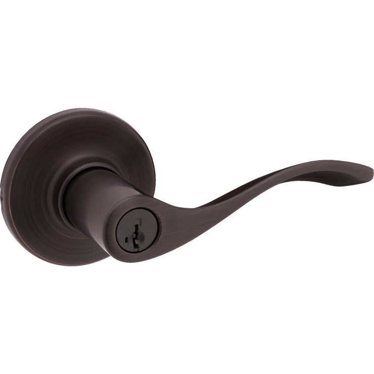 Image of Kwikset Ventian Bronze Balboa Entry Door Lever with Smartkey