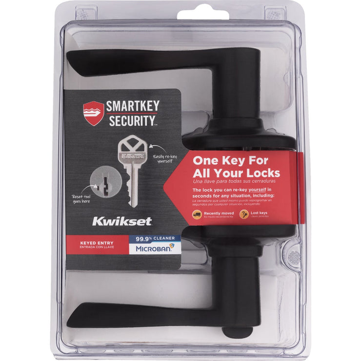 Image of Kwikset Ventian Bronze Balboa Entry Door Lever with Smartkey