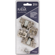 Image of KasaWare 1/2 In. Overlay Soft-Close Compact Hinge (2-Pack)