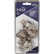 Image of KasaWare 1-1/4 In. Overlay Soft-close Compact Hinge (2-Pack)