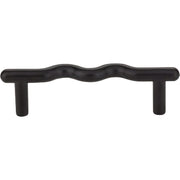Image of Elements Verona 3-7/8 In. Matte Black Wavy Cabinet Pull