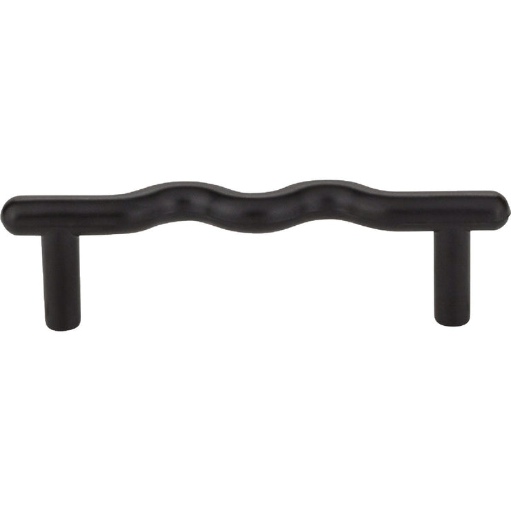 Image of Elements Verona 3-7/8 In. Matte Black Wavy Cabinet Pull
