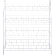Image of Rubbermaid 4-Tier White Shoe Shelf