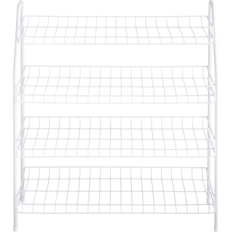 Image of Rubbermaid 4-Tier White Shoe Shelf