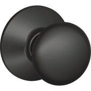 Image of Schlage Plymouth Matte Black Passage Hall & Closet Door Knob