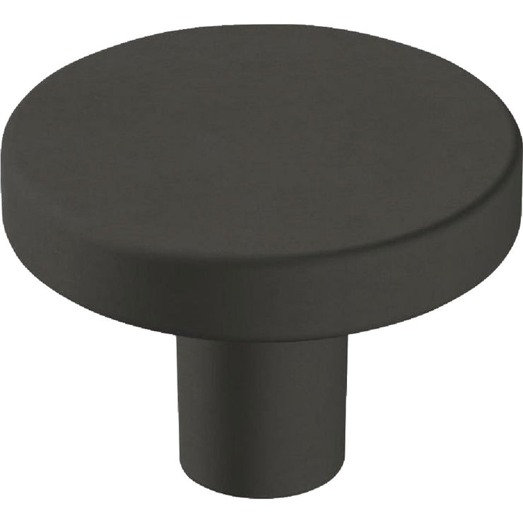 Image of Amerock Versa 1.375 In. Dia. Round Matte Black Cabinet Knob