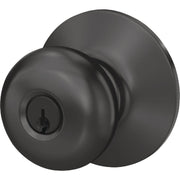 Image of Schlage Plymouth Matte Black Knob Keyed Entry