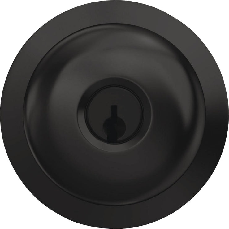 Image of Schlage Plymouth Matte Black Knob Keyed Entry