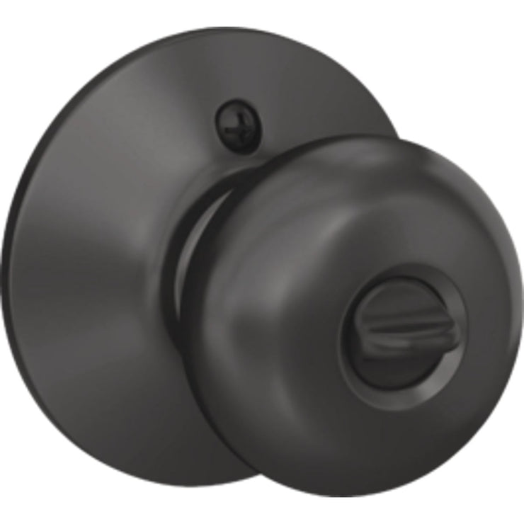 Image of Schlage Plymouth Matte Black Knob Keyed Entry