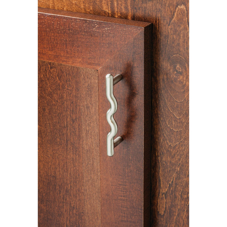 Image of  Elements Verona 3-7/8 In. Satin Nickel Wavy Cabinet Pull