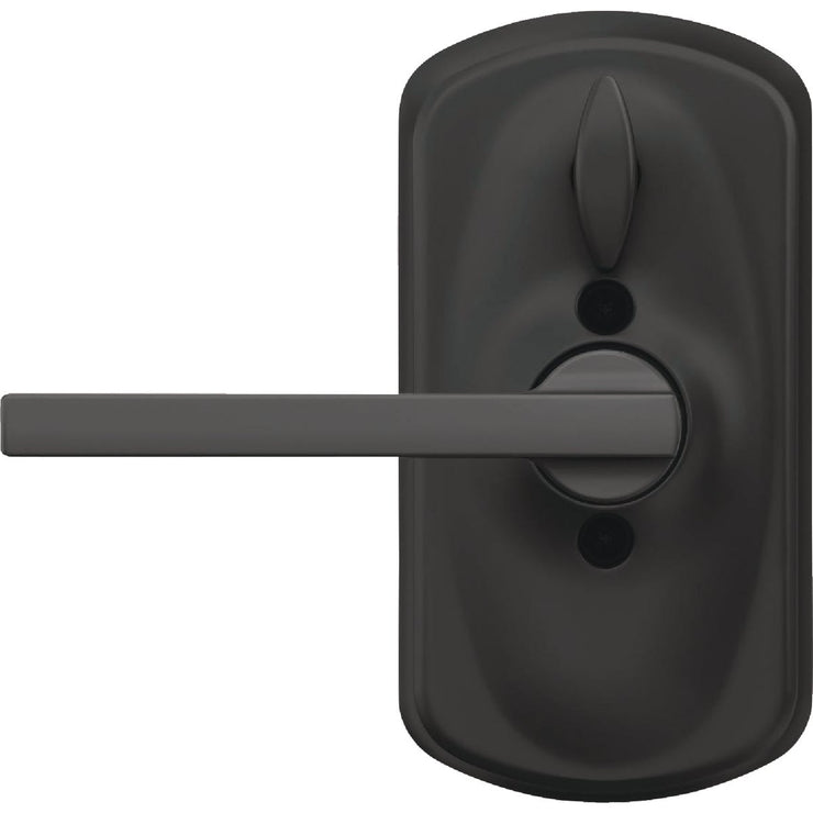 Image of Schlage Plymouth Matte Black Electronic Keypad Entry Latitude Lever