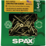 Image of SPAX 10 x 3 In. Flat Head T-20+ Yellow Zinc (Exterior Rated) 1 Lb. (200-Count)