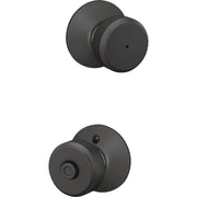 Image of Schlage Bowery Matte Black Bed & Bath Privacy Lock