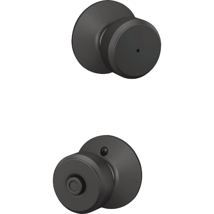 Image of Schlage Bowery Matte Black Bed & Bath Privacy Lock
