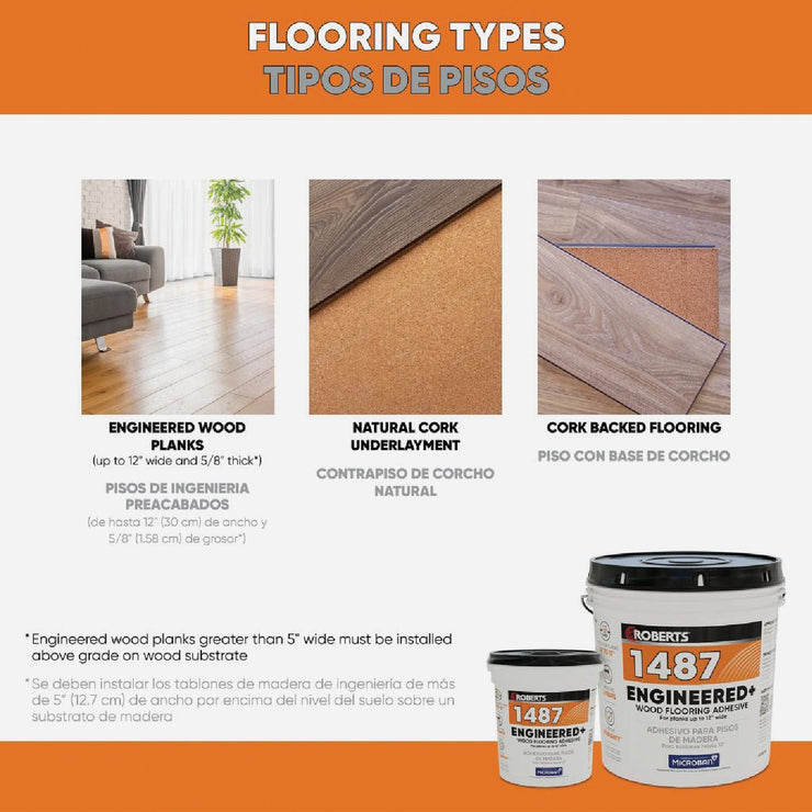 Image of Roberts 1487 Engineered+ 1 Gal. Wood Flooring Adhesive
