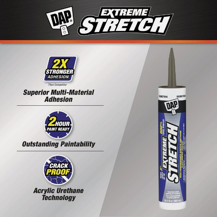 Image of Dap Extreme Stretch 10.1 Oz. Iron Stone Acrylic Urethane Premium Elastomeric Sealant