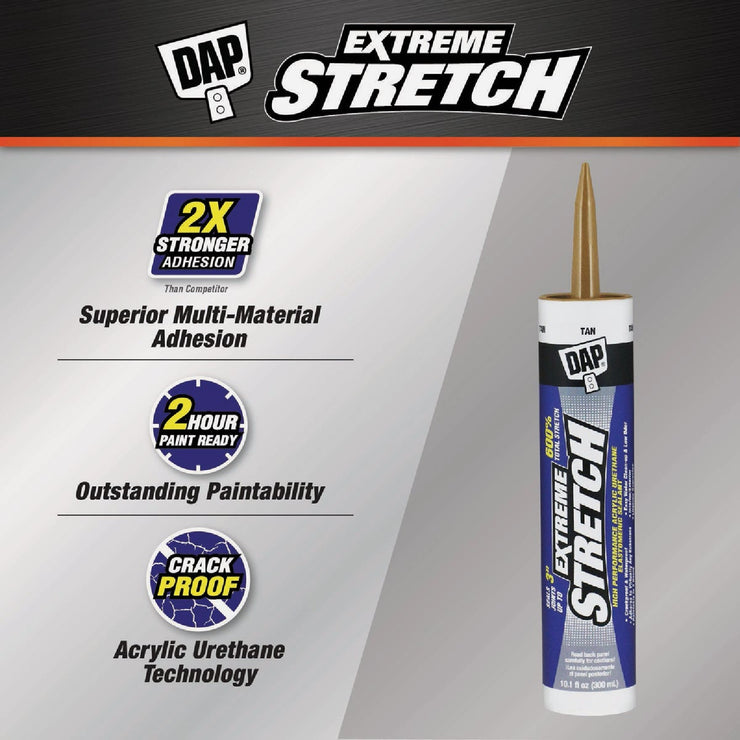 Image of Dap Extreme Stretch 10.1 Oz. Tan Acrylic Urethane Premium Elastomeric Sealant