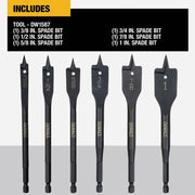 Image of DeWalt 6-Piece Heavy-Duty Spade Bit Set