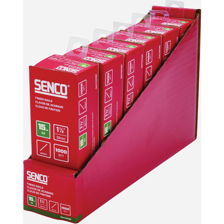 Image of Senco 1-1/2 In. 15-Gauge Bright 34 Degree Angled Finish Nail (1000 Ct.)