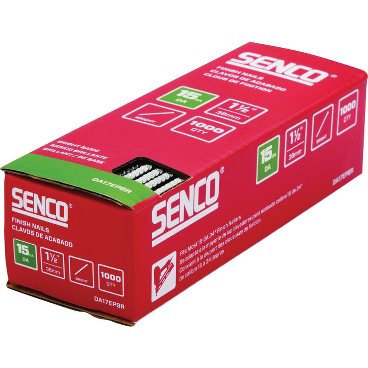 Image of Senco 1-1/2 In. 15-Gauge Bright 34 Degree Angled Finish Nail (1000 Ct.)