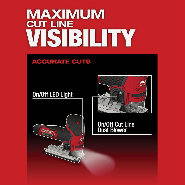 Image of Milwaukee M12 FUEL Brushless Barrel Grip Cordless Jig Saw (Tool Only)